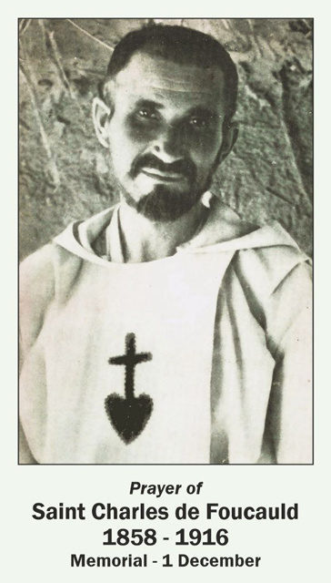 Blessed Charles de Foucauld Prayer Card